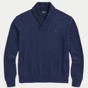 New Men's Polo Ralph Lauren Pony Shawl Collar Shirt Pullover Classic Sweater S
